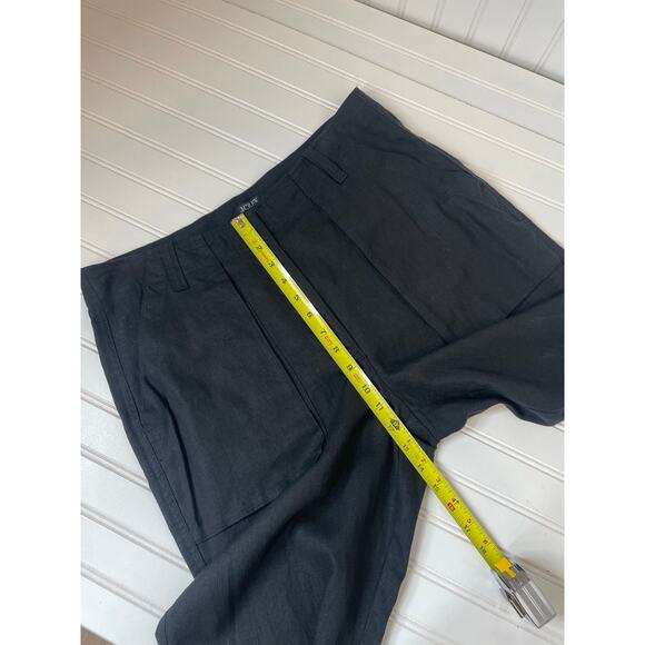 NWT J. Crew Seaside Cargo Pants Black High Waist Linen-TENCEL Lyocell Blend 12 - Picture 5 of 7